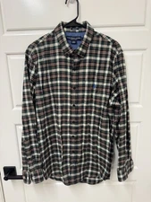 US Polo Assn - Plaid Flannel Long Sleeve Button Down Shirt - Stretch Large 