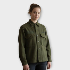 Vintage 1950s US Military Wool Field Shirt, Men's XS-M