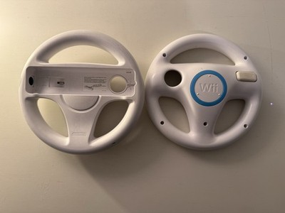 2X Official Nintendo Wii Steering Wheel Mario Kart OEM White RVL-024