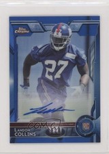 2015 Topps Chrome Mini Rookies Blue Refractor 6/35 Landon Collins #118 Auto 0s3