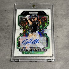 2022 Christopher Paciolla Prizm DP 86 RC White Disco Circle Auto /50 Rookie SSP