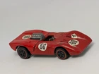 Vintage 1969 Hot Wheels Redlines Ferrari 312P Enamel Red Diecast Opening Hood US