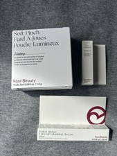 Rare Beauty Soft Pinch Luminous Powder Blush HAPPY, Mascara  Luminizer Bonuses