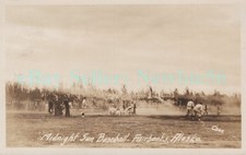 Fairbanks Alaska AK - MIDNIGHT SUN BASEBALL GAME - RPPC Postcard