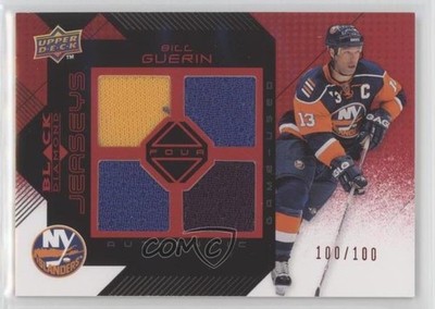 2008 Upper Deck Black Diamond Quad Jerseys Ruby 100/100 Bill Guerin #BDJ-GU 0i5j