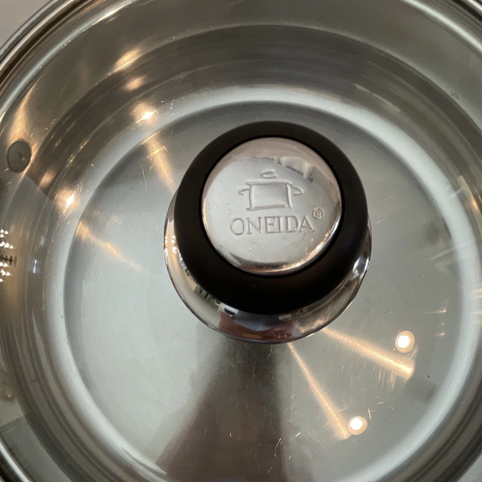 Oneida 18/10 Stainless Steel Stockpot 2-Piece w/ Glass Lid Double Handle