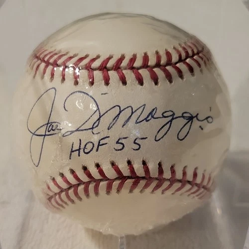 Joe DiMaggio Signed HOF 55 Baseball New York Yankees Autographed Ball