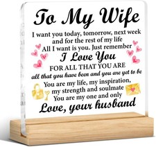 To My Wonderful Wife Valentine Gifts For Her Birthday Anniversary Present Love