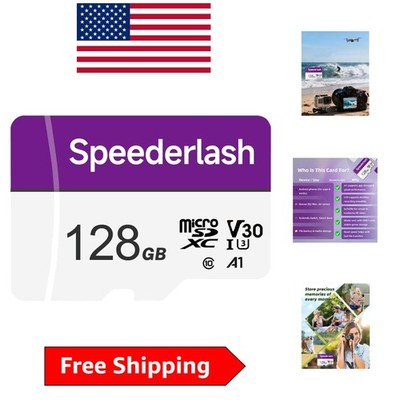 128GB Micro SDXC Memory Card with Adapter - Plug-and-Play for All Devices