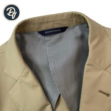 Mens 41 R Brooks Brothers 1818 Fitzgerald 100  Cotton 1/2 Lined Tan Blazer