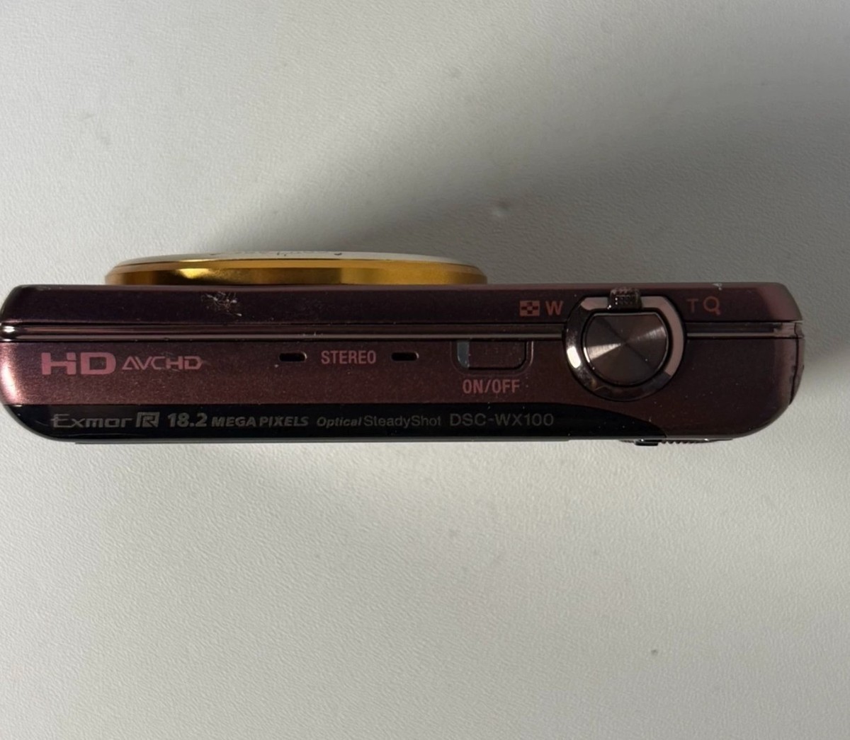 SONY Cyber-shot DSC WX100 Brown 18.2MP Vintage Digital Camera
