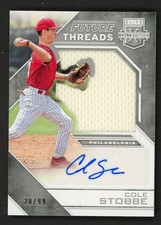 2016 Elite Extra COLE STOBBE Philadelphia Phillies AUTO JERSEY 28/99