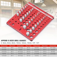Nut and Bolt Thread Checker Set 28 Thread Identifier Gauge Screw Inch and Metric