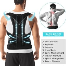 Back Brace Posture Corrector For Women Men Low Lumber Pain Support Straightener