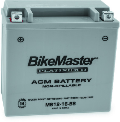 BikeMaster AGM Battery MS12-16-BS   Fits Kawasaki Vulcan & VN1500 Models