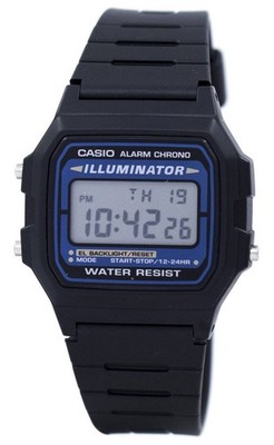 Casio Digital Quarz Wecker Chrono Illuminator F-105W-1ADF F105W-1ADF Herrenuhr