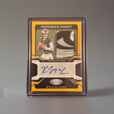 KYLE McCORD 2025 PANINI CERTIFIED EAGLE   LOGO PATCH RPA  AUTO GOLD /10 