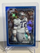 2024 Topps Chrome #49 Ed "Too Tall" Jones Dallas Cowboys Blue Refractor /150