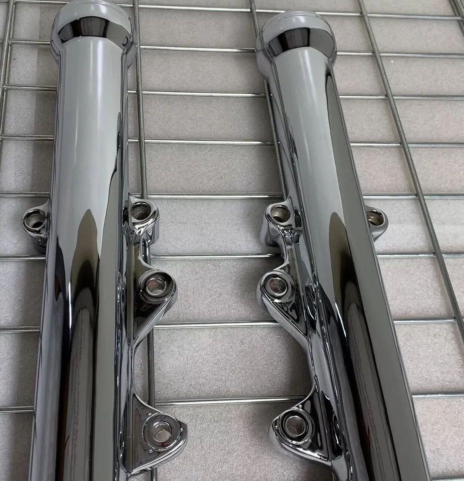 HARLEY FORK LEGS Lowrider 1996 -99 DYNA SUPER GLIDE CHROME dupla SLIDER EXCHANGE - Imagem 3 de 4