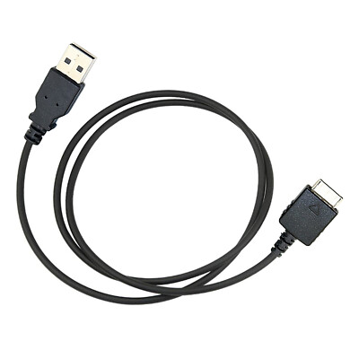 USB Charger Cable For Sony NWZ-A10 & NW-A35 MP3 Players - Data Sync & Charging Cord - Black