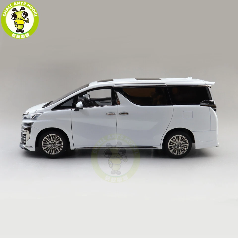 1/18 Toyota Vellfire MPV KENGFAI White RHD Diecast Model Toy Car Friends Gifts - Image 2 of 4
