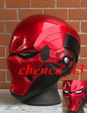 1PC Red Hood Mask DC Justice League Batman Cosplay Helmet LED Eyes FRP Prop Gift