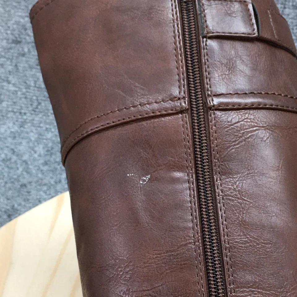 Botas Unisa para Mujer 6 M Pamma Montar Hasta la Rodilla Marrón Imitación Cuero Cremallera Tacones NUEVAS Foto 3 de 4