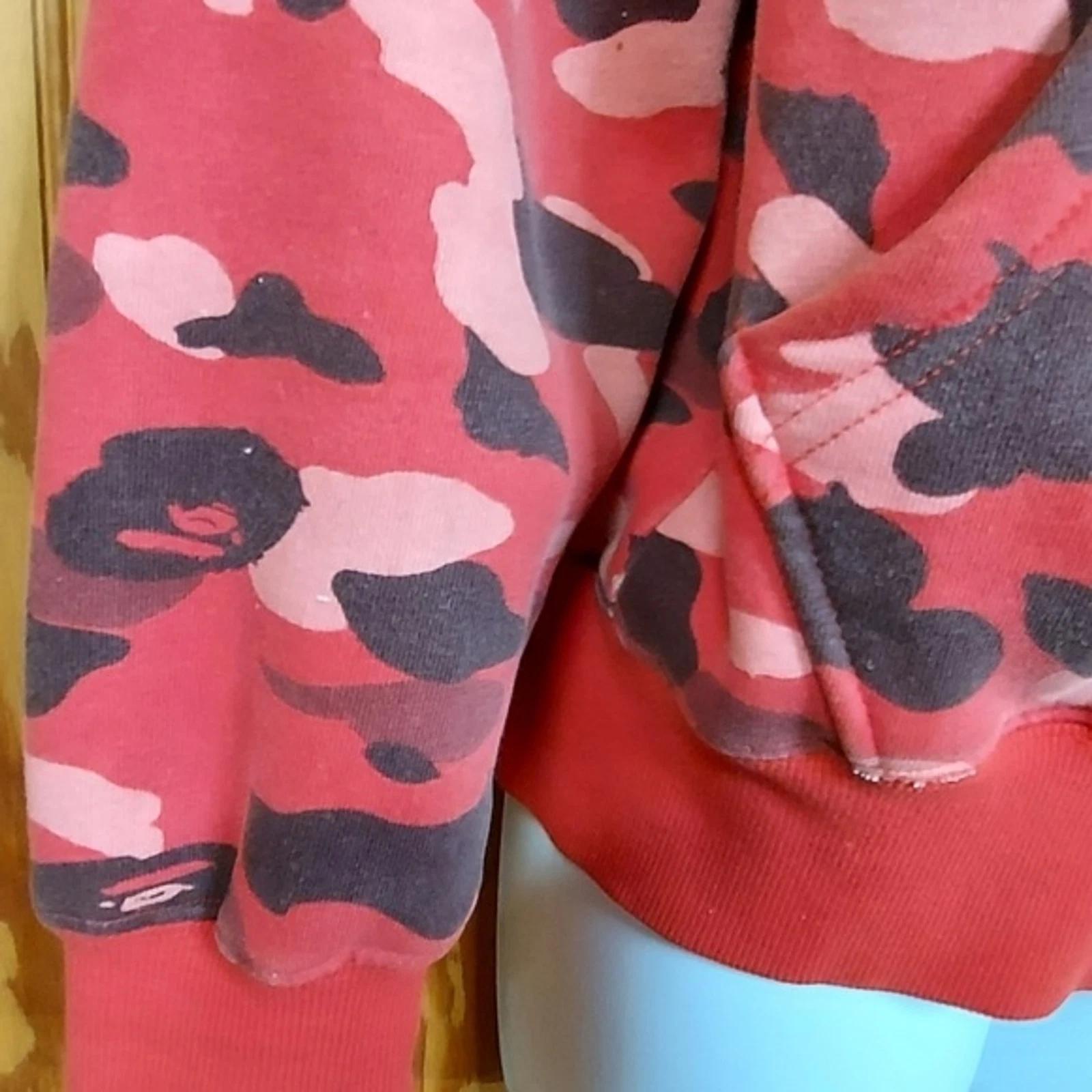 A BATHING APE (BAPE) Felpa con cappuccio RARA con cerniera in cristallo Bape.