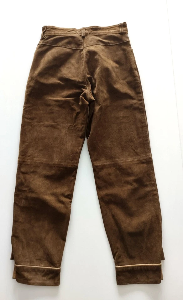 Oktoberfest Lederhose Trachtenmode hochwertiges Wildleder Made in Italy Gr. 46 - Bild 2 von 4