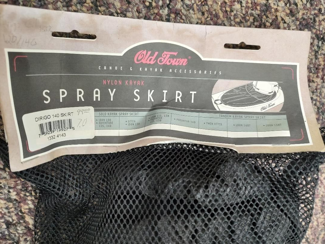 OLD TOWN NYLON KAYAK SPRAY SKIRT DIRIGO 140 SKIRT