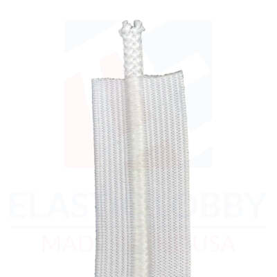 1.25'' (32mm) White Drawcord Elastic - US Made