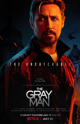 BB3986 The Gray Man Film By Joe Russo 2022 Gosling Movie Poster 11x17