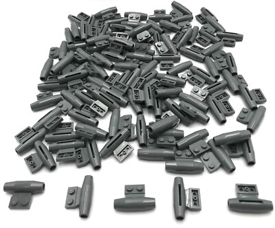 Lego 100 New Dark Bluish Gray Engines Smooth Small 1 x 2 Side Plate Pieces