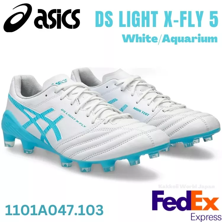 ASICS Soccer Cleats Shoes DS LIGHT X-FLY 5 1101A047 103 White ASICS Soccer Cleats Shoes DS LIGHT X-FLY 5 1101A047 103 White