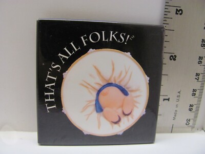 1998 Warner Brothers That's All Folks Porky Pig Button 2.5''  (Lot #1)