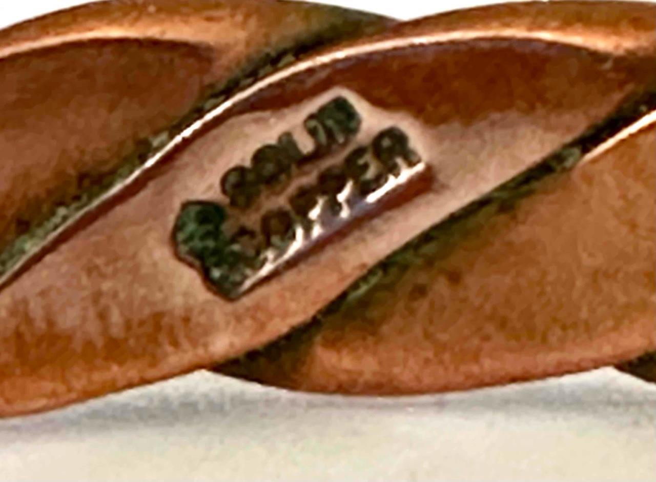 Vintage Maker Marked Solid Copper 'S' Link Design… - image 7