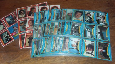 moonrakers card sleeves 1979 Topps James Bond's MOONRAKER card/sticker set COMPLETE 99/22 in sleeves