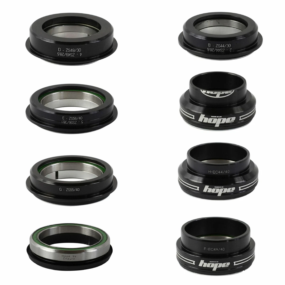 Hope Technology Pick n Mix Headset Bottom Cup EC44 40 Black 1.5 Traditional