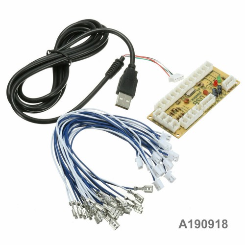 Zero Delay Arcade USB Encoder PC to Joystick Button DIY Kit For MAME Fight Stick - Afbeelding 1 van 6