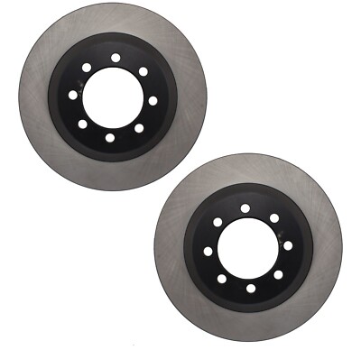 Pair Set of 2 Front C-Tek Brake Disc Rotors For Ford E-350 Ecoline F-350 DRW