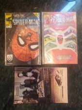 SPIDERMAN LOT Marvel Tales #170 FN+, Web of SM Annual #2 Vf, Amazing #262 (FR)