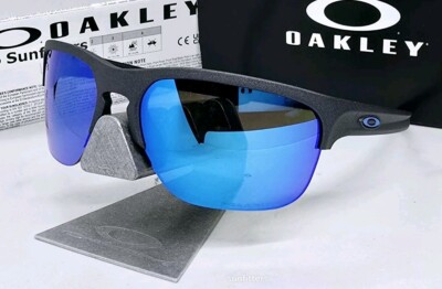 Oakley SLIVER EDGE steel/sapphire iridium POLARIZED OO9413-06 sunglasses NEW!