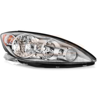Nilight Headlight Assembly Compatible with 2000 2001 Toyota Camry Replacement Headlamp Chrome Housing Amber Reflector Driver and Passenger Side, 2 Years Warranty
