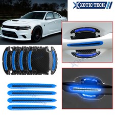 Pegatinas protectoras de tira de tazón de manija de puerta azul para Dodge Charger Challenger Durango