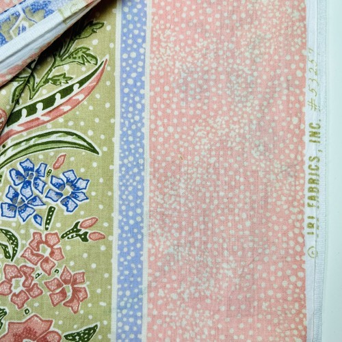 Pink Floral Fabric by JBJ Fabrics Extra Wide with Border 100 Cotton By