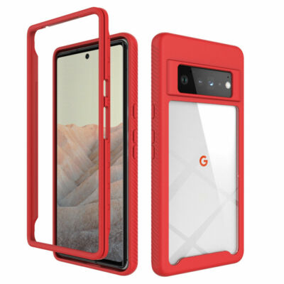 Shockproof Rubber Hybrid PC Clear Back Case Cover For Google Pixel 6 / 6 Pro