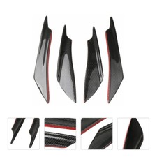 1 Set Of Car Body Diffuser Fin Universal Canards Carbon Fiber Spoiler