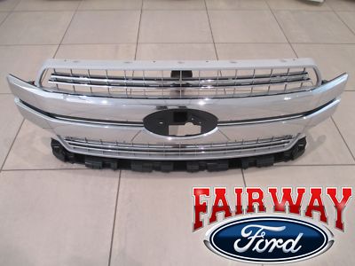 18 thru 20 F-150 OEM Ford Chrome & Mesh Grille Grille LARIAT JL3Z