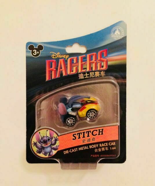 New Disney Parks Racers Stitch 1/64 Die Cast Metal Body Race Car
