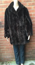 Vintage George Smith & Sons Ltd Faux Fur Coat 48 Inch Chest Ladies
